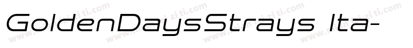 GoldenDaysStrays Ita字体转换